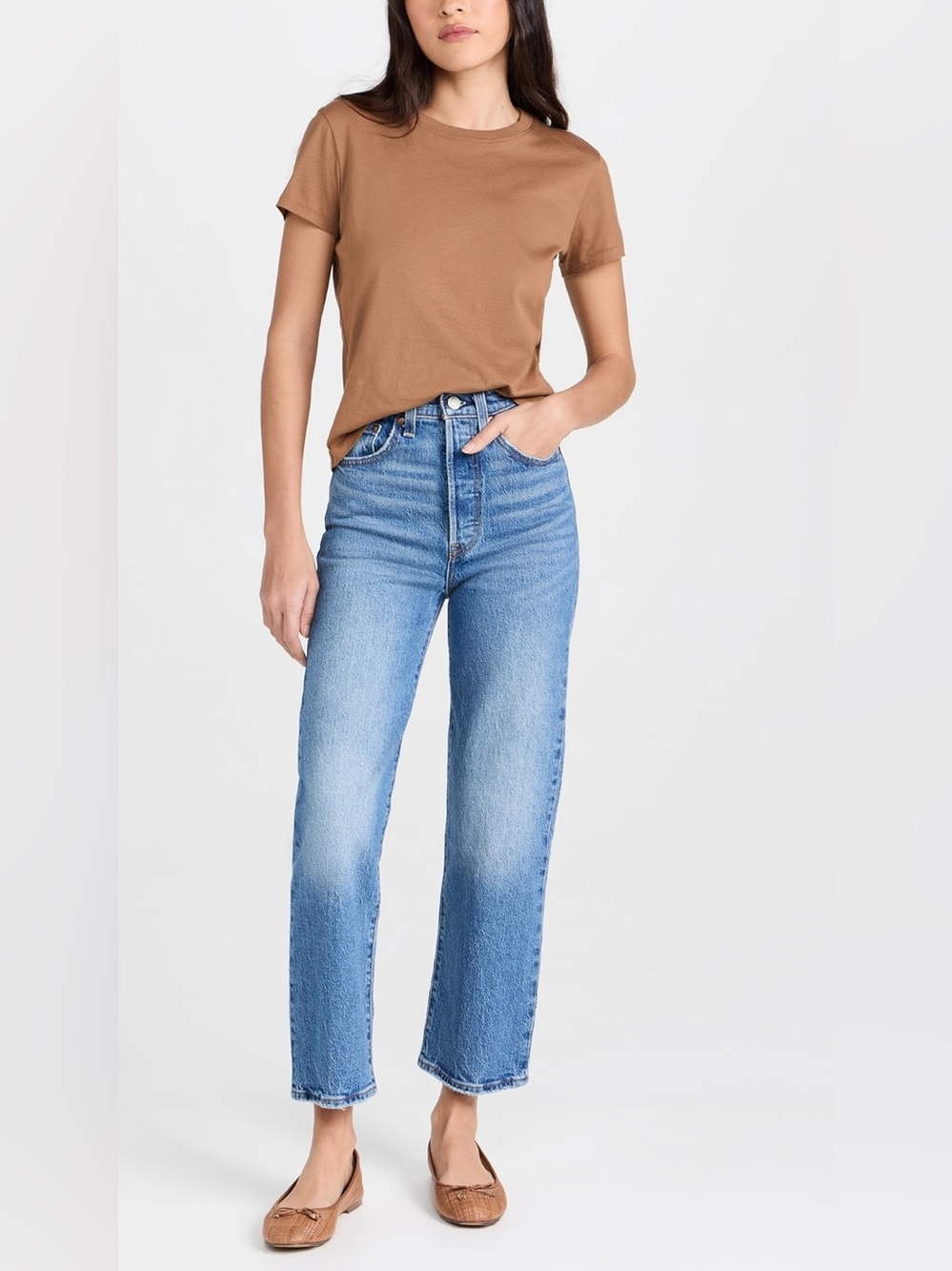 Levi's Ribcage Straight Ankle Jeans – Dance Around (Medium Wash) – 27